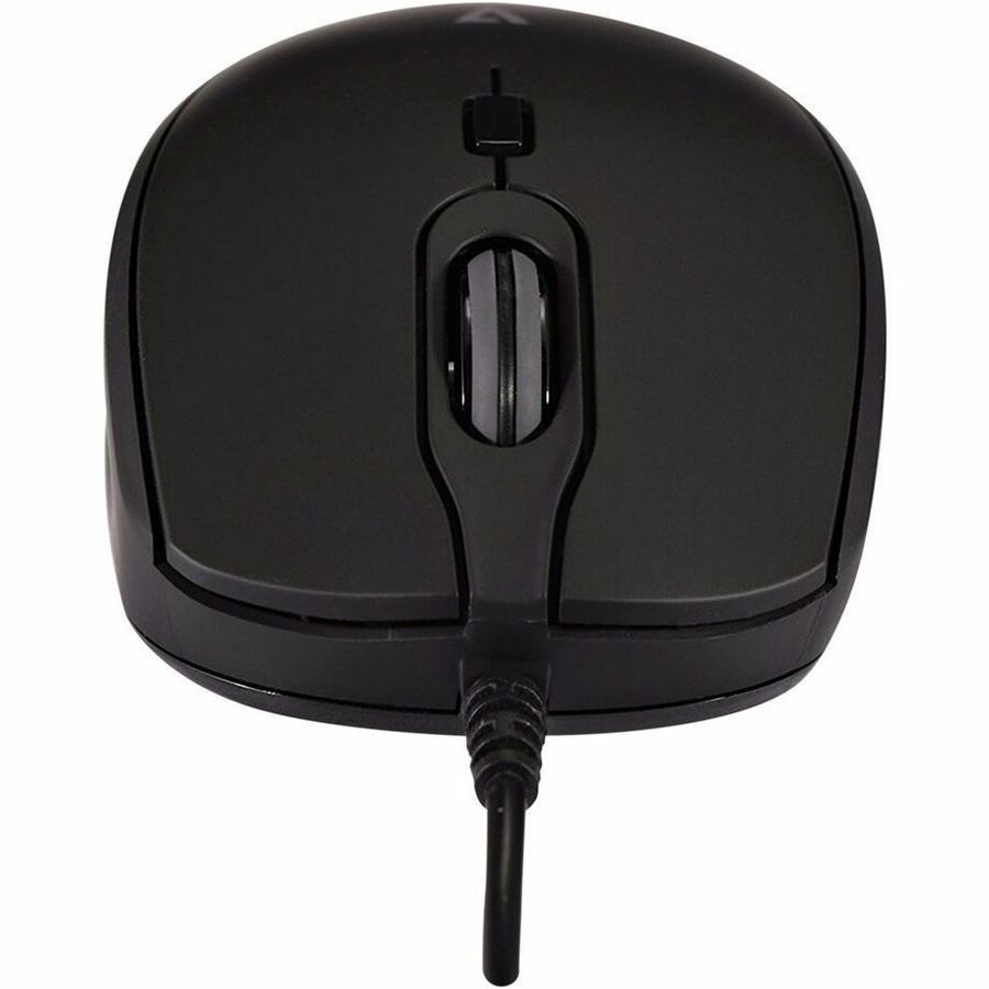 V7 MU350 USB Wired Professional Silent Mouse - Optical - 1.6m Cable - Black - USB - 2500 dpi - Scroll Wheel - 4 Button(s) - Soft Touch - Quiet Clicks - Plug and Play