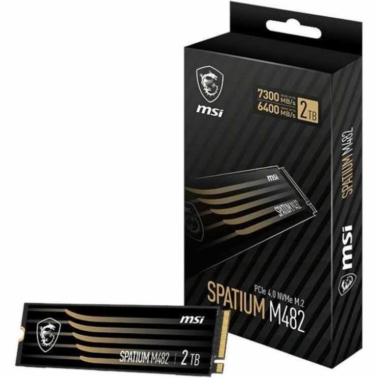 MSI SPATIUM M482 2 TB Solid State Drive - M.2 2280 Internal - PCI Express NVMe (PCI Express NVMe 4.0 x4)