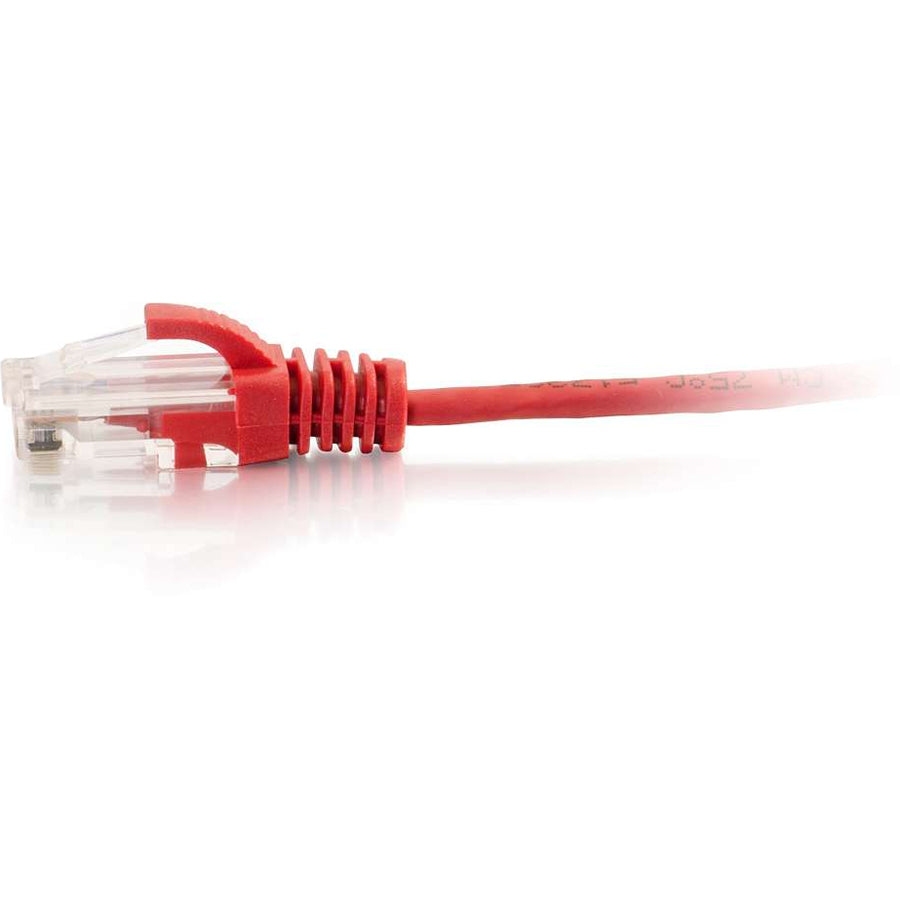 C2G 3ft Cat6 Snagless Unshielded (UTP) Slim Ethernet Cable - Cat6 Network Patch Cable - PoE - Red