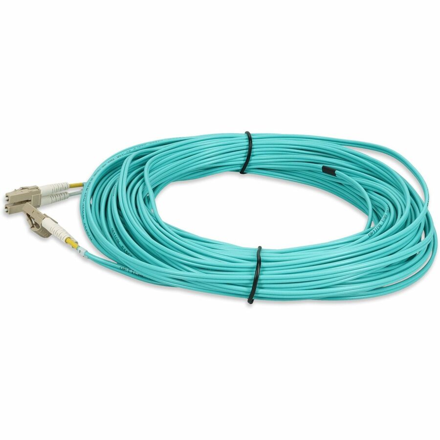 AddOn 26m LC (Male) to LC (Male) Straight Aqua OM4 Duplex Plenum Fiber Patch Cable