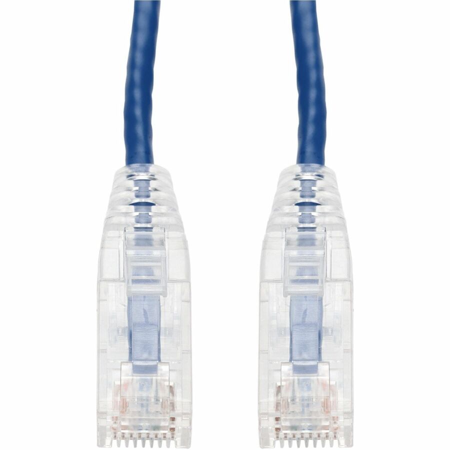 AddOn 3ft RJ-45 (Male) to RJ-45 (Male) Blue Microboot, Snagless Slim Cat6A UTP PVC Copper Patch Cable