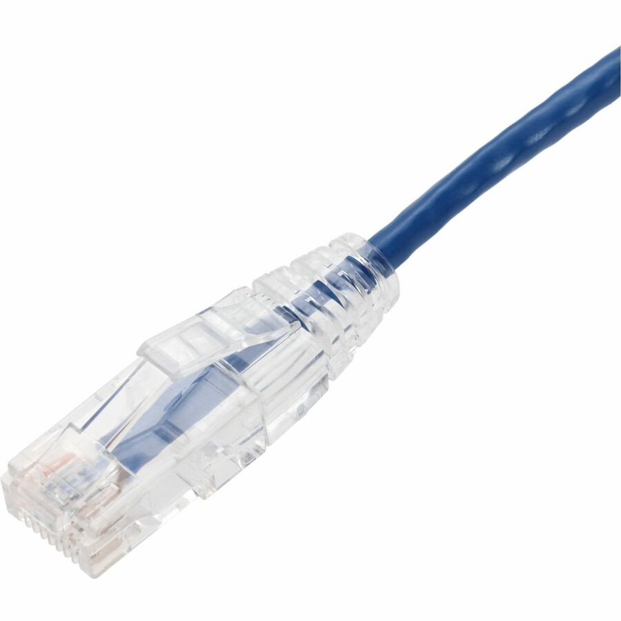 AddOn 3ft RJ-45 (Male) to RJ-45 (Male) Blue Microboot, Snagless Slim Cat6A UTP PVC Copper Patch Cable