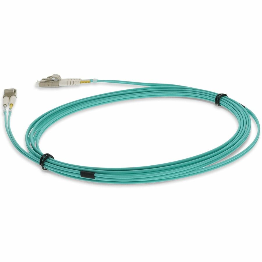 AddOn 3m LC (Male) to LC (Male) Aqua OM4 Duplex Fiber LSZH-rated Patch Cable