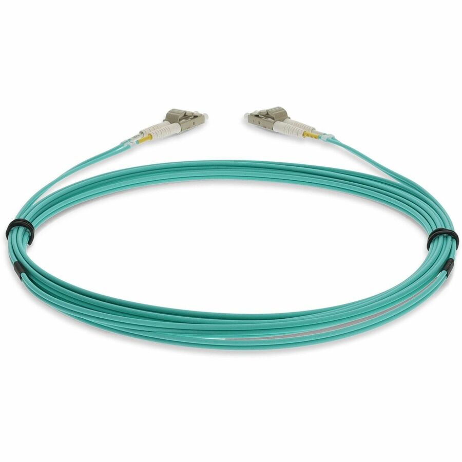 AddOn 3m LC (Male) to LC (Male) Aqua OM4 Duplex Fiber LSZH-rated Patch Cable