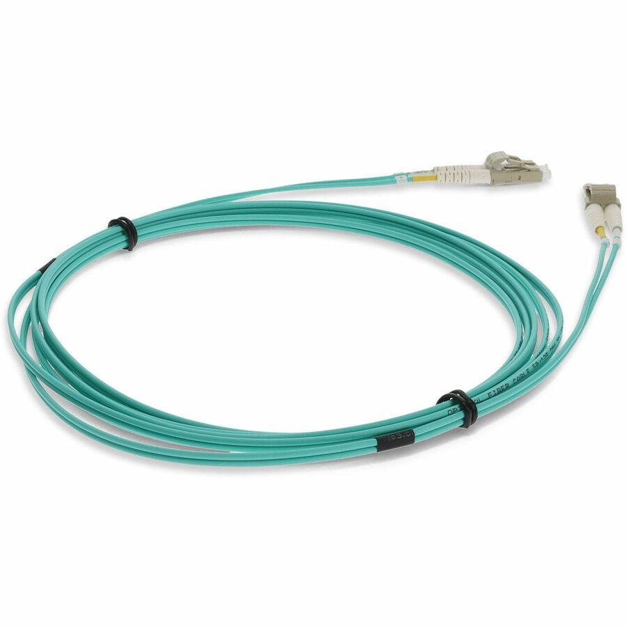 AddOn 3m LC (Male) to LC (Male) Aqua OM4 Duplex Fiber LSZH-rated Patch Cable