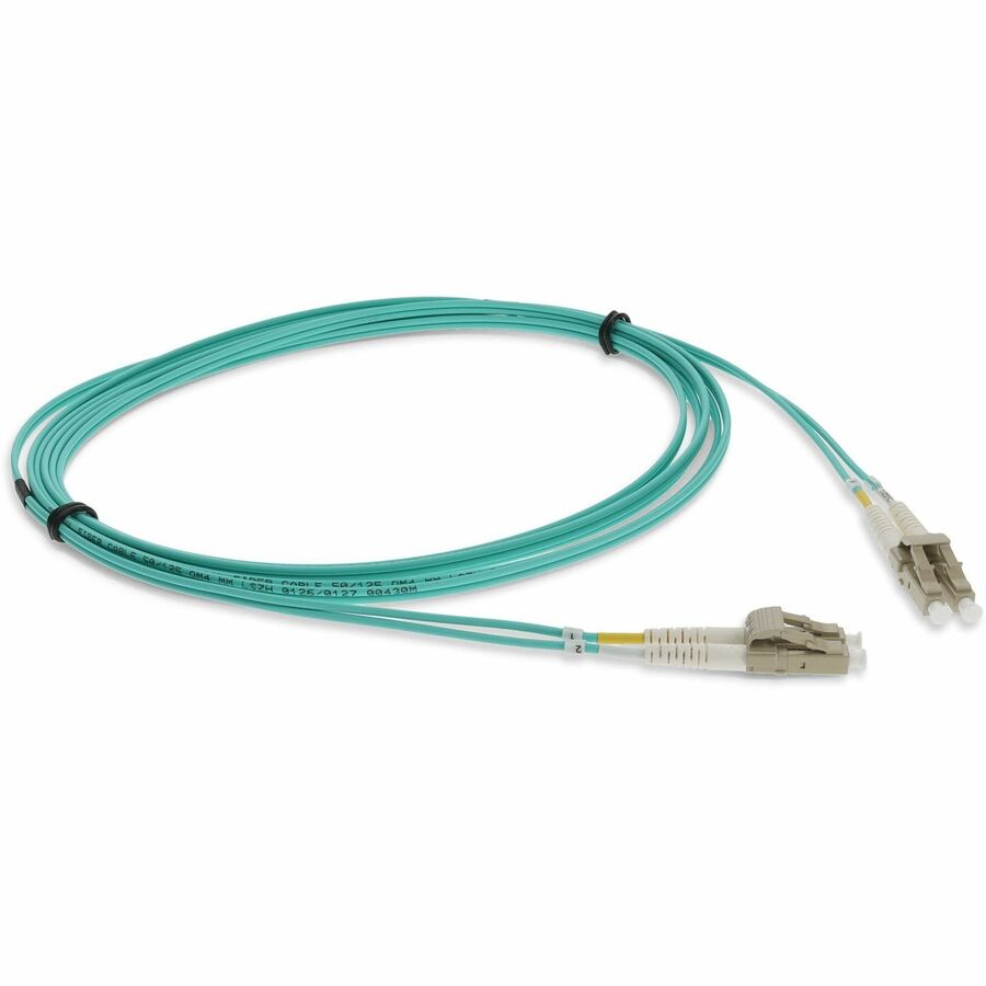 AddOn 3m LC (Male) to LC (Male) Aqua OM4 Duplex Fiber LSZH-rated Patch Cable