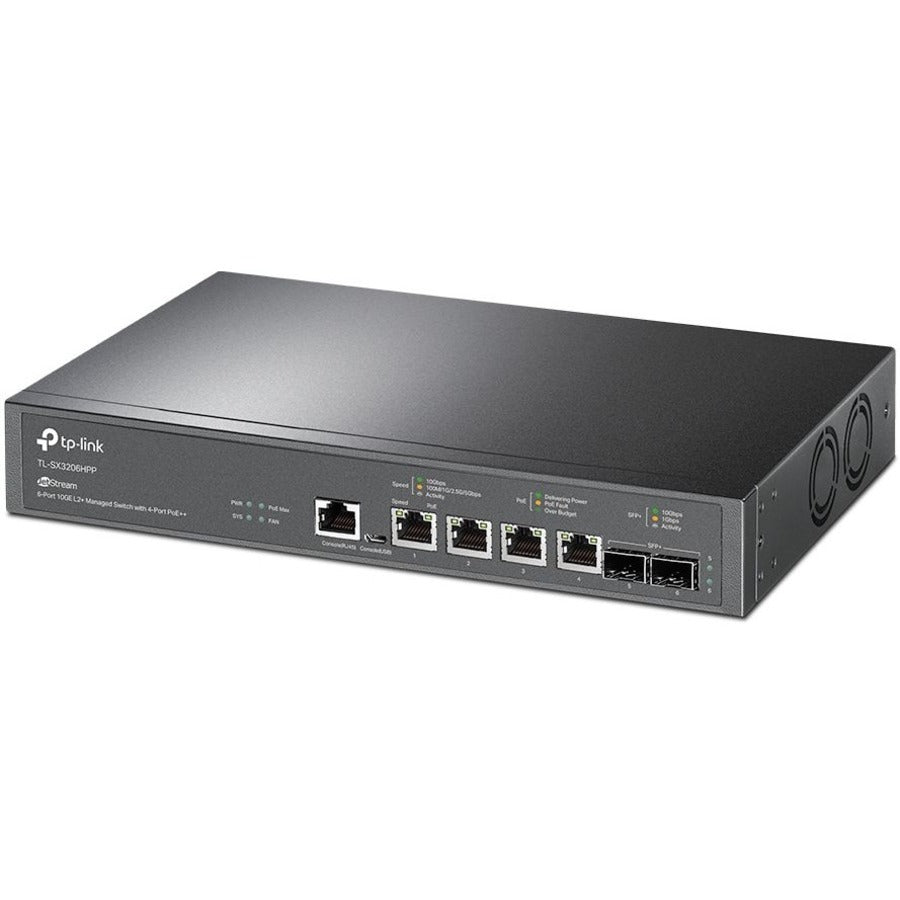 TP-Link JetStream 6-Port 10GE L2+ Managed Switch with 4-Port PoE++