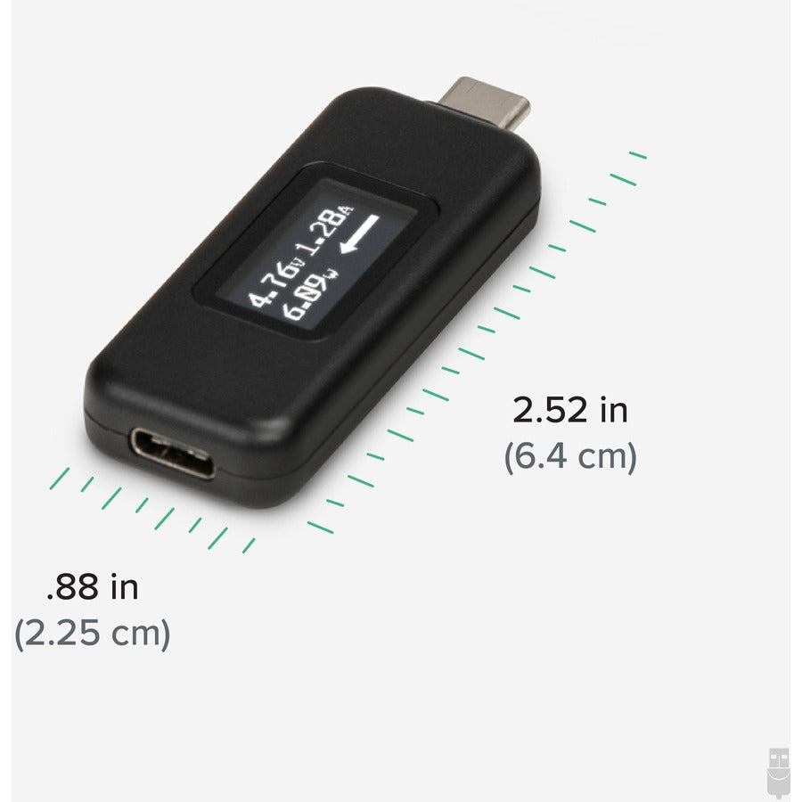 Plugable USB C Power Meter Tester for Monitoring USB-C Connections up to 240W - Digital Multimeter Tester for USB-C Cables, Laptops, Phones and Chargers