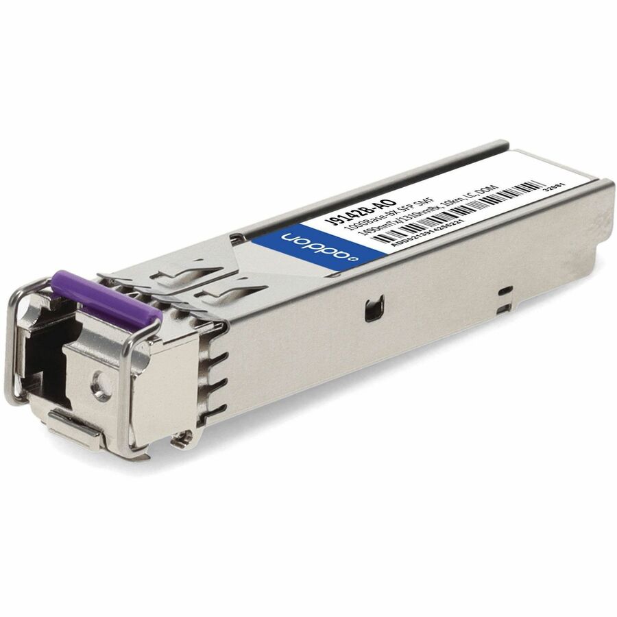 AddOn HP J9142B Compatible TAA Compliant 1000Base-BX SFP Transceiver (SMF, 1490nmTx/1310nmRx, 10km, LC, DOM)