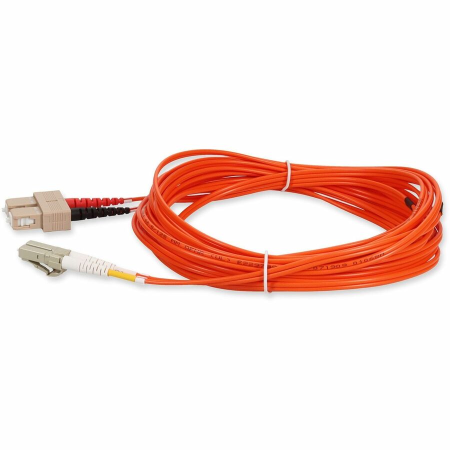 AddOn 10m LC (Male) to SC (Male) Orange OM1 Duplex Fiber OFNR (Riser-Rated) Patch Cable