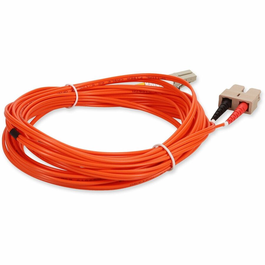 AddOn 10m LC (Male) to SC (Male) Orange OM1 Duplex Fiber OFNR (Riser-Rated) Patch Cable