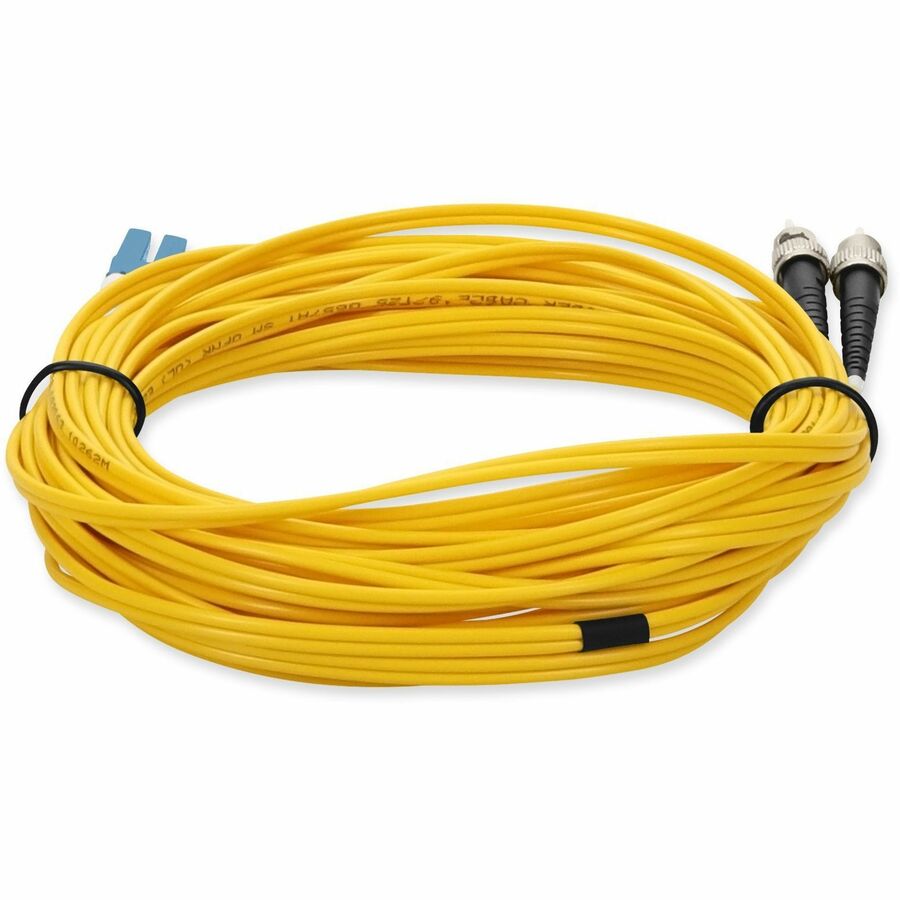 AddOn 10m LC (Male) to ST (Male) Yellow OS2 Duplex Fiber OFNR (Riser-Rated) Patch Cable