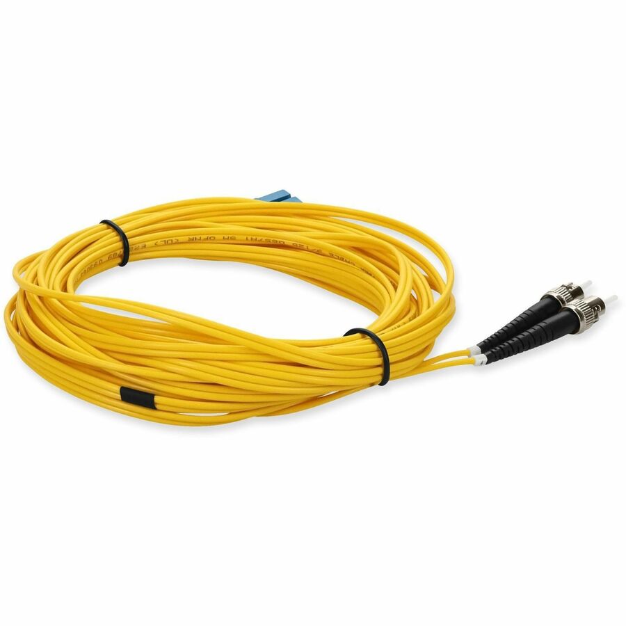 AddOn 10m LC (Male) to ST (Male) Yellow OS2 Duplex Fiber OFNR (Riser-Rated) Patch Cable