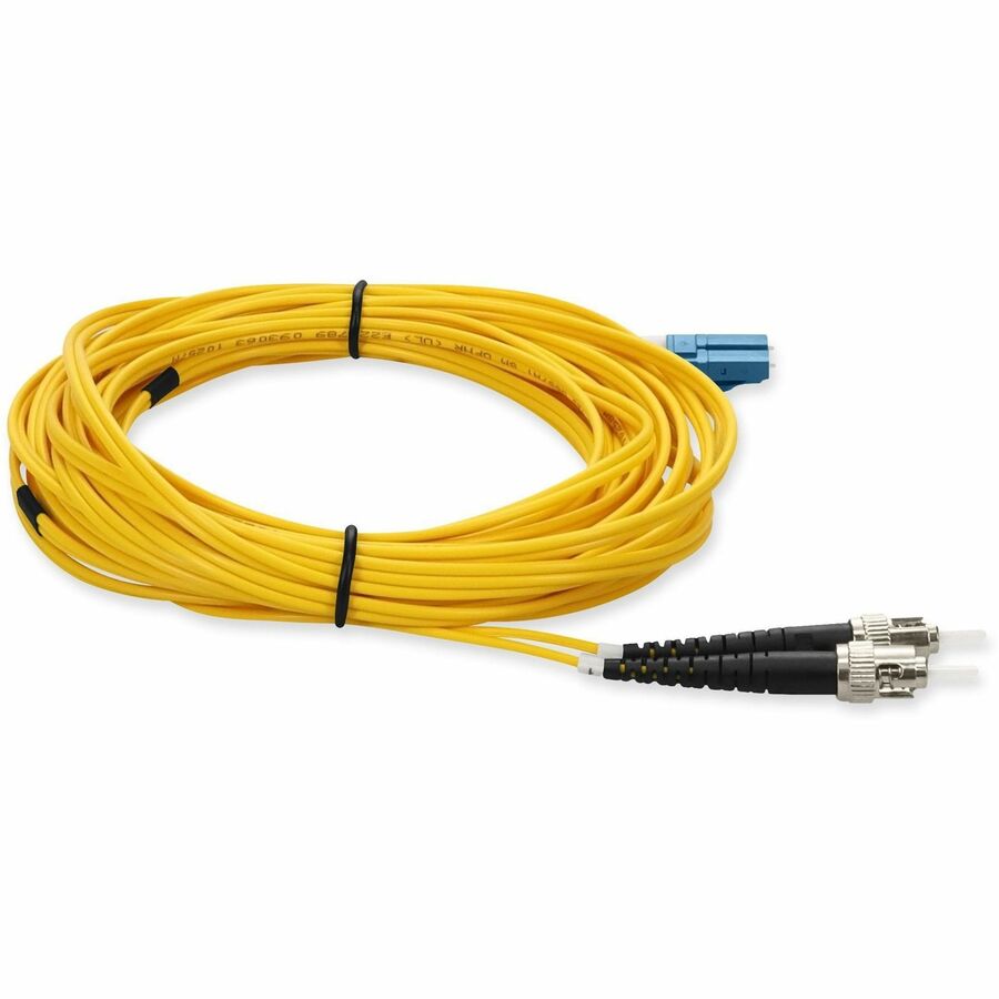 AddOn 10m LC (Male) to ST (Male) Yellow OS2 Duplex Fiber OFNR (Riser-Rated) Patch Cable