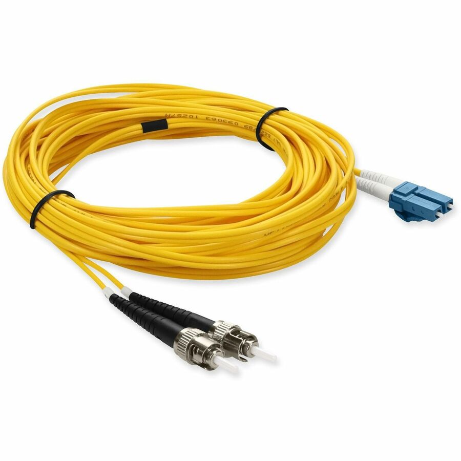 AddOn 10m LC (Male) to ST (Male) Yellow OS2 Duplex Fiber OFNR (Riser-Rated) Patch Cable