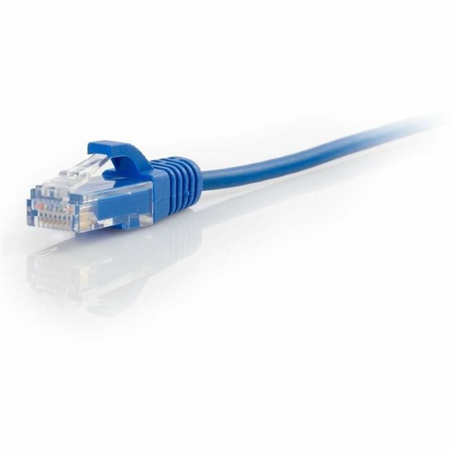 C2G 7ft Cat6 Ethernet Cable - Slim - Snaglass Unshielded (UTP) - Blue