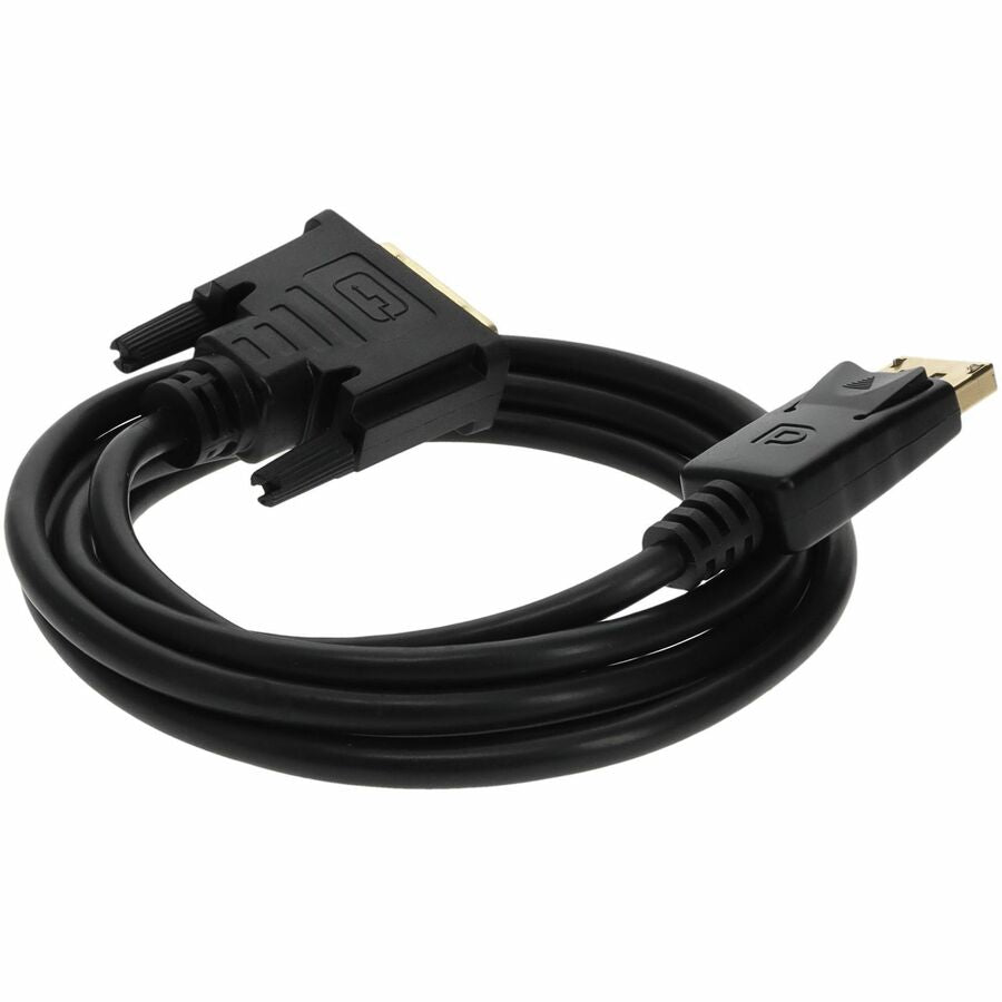 6ft DisplayPort 1.2 Male to DVI-D Dual Link (24+1 pin) Male Black Cable For Resolution Up to 2560x1600 (WQXGA)