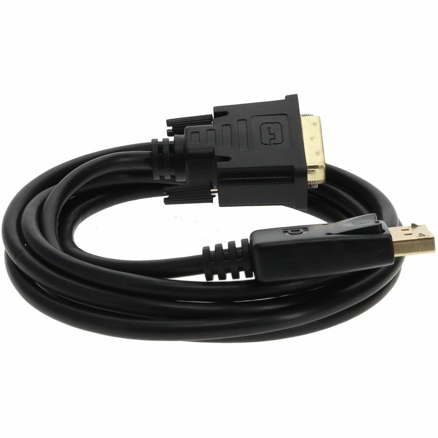 6ft DisplayPort 1.2 Male to DVI-D Dual Link (24+1 pin) Male Black Cable For Resolution Up to 2560x1600 (WQXGA)