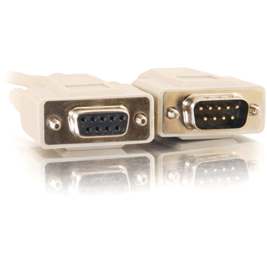 C2G 10ft DB9 M/F Extension Cable - Beige