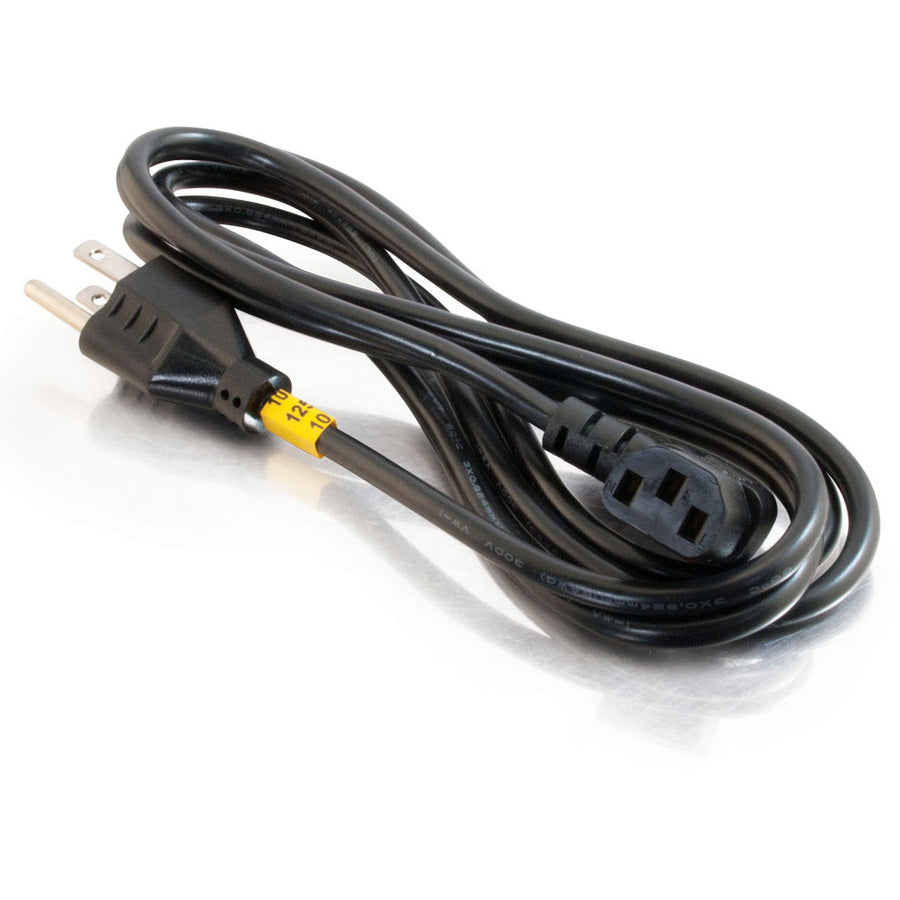 C2G 10ft Universal Right Angle Power Cord - 18AWG - NEMA 5-15P to IEC320C13R - TAA Compliant