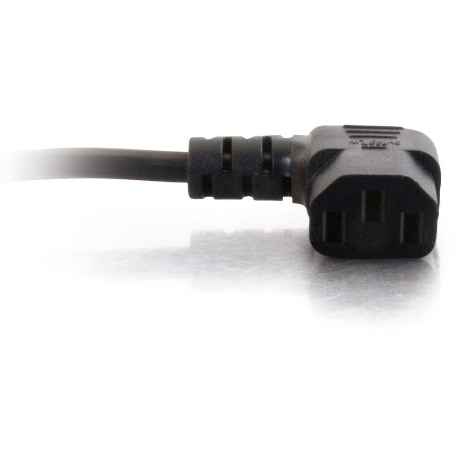 C2G 10ft Universal Right Angle Power Cord - 18AWG - NEMA 5-15P to IEC320C13R - TAA Compliant