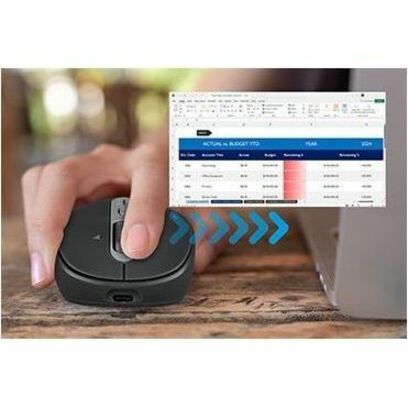 V7 MW600BT Dual Mode Bluetooth 2.4Ghz Fast, Side Scroll Mouse