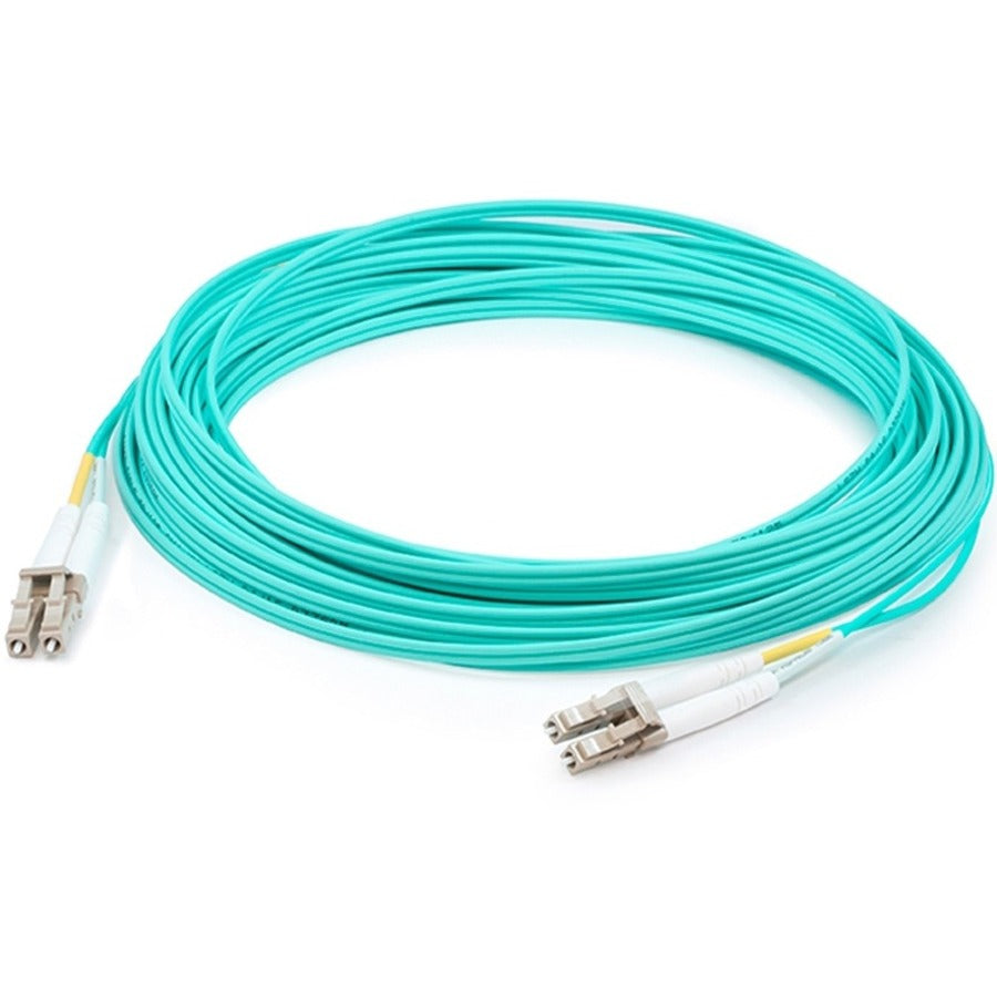 AddOn 10m LC (Male) to LC (Male) Aqua OM4 Duplex Fiber OFNR (Riser-Rated) Patch Cable