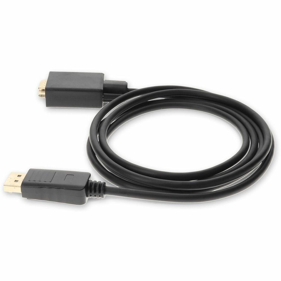 5PK 6ft DisplayPort 1.2 Male to VGA Male Black Cables For Resolution Up to 1920x1200 (WUXGA)