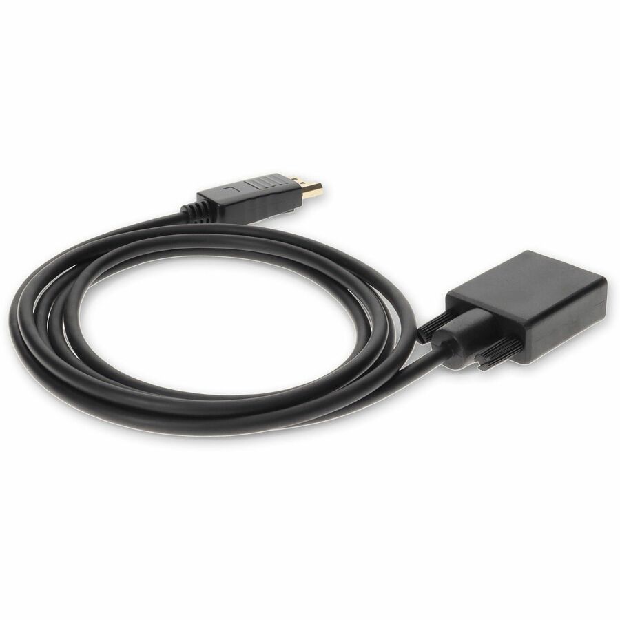 5PK 6ft DisplayPort 1.2 Male to VGA Male Black Cables For Resolution Up to 1920x1200 (WUXGA)