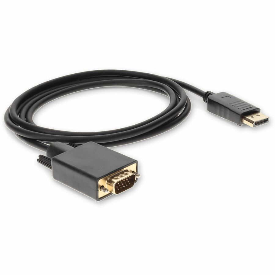 5PK 6ft DisplayPort 1.2 Male to VGA Male Black Cables For Resolution Up to 1920x1200 (WUXGA)