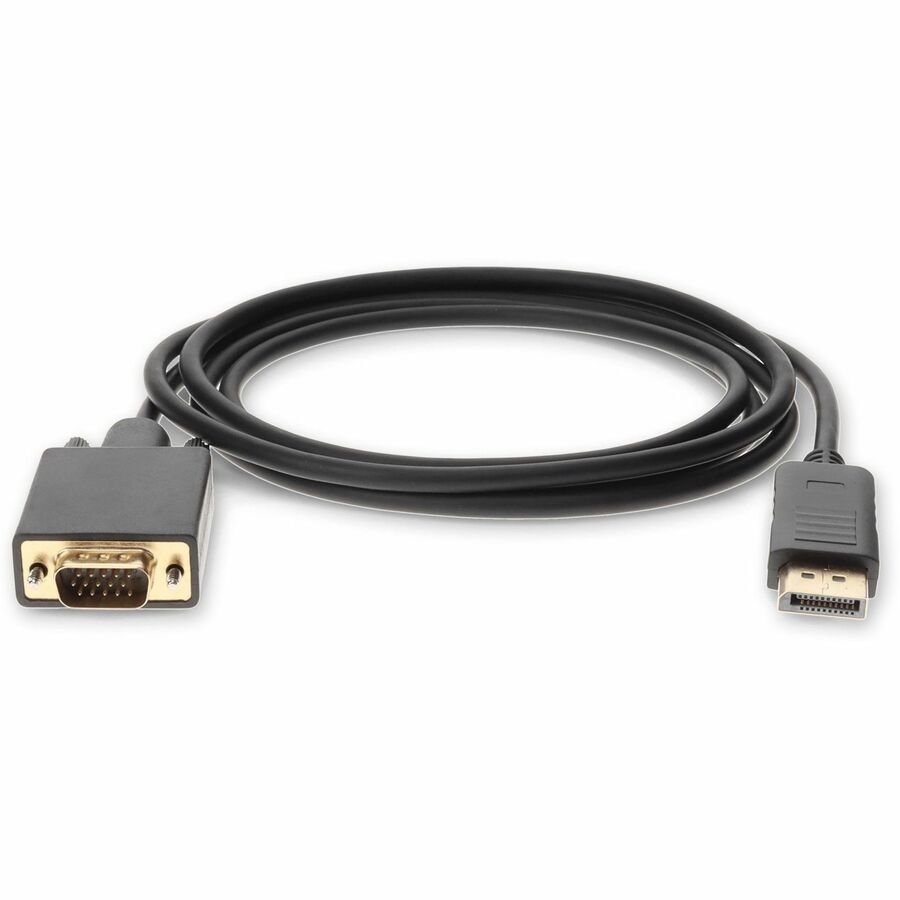 5PK 6ft DisplayPort 1.2 Male to VGA Male Black Cables For Resolution Up to 1920x1200 (WUXGA)