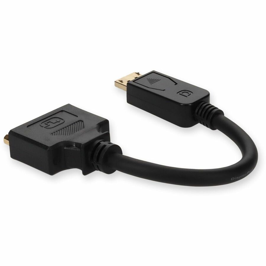 5PK DisplayPort 1.2 Male to DVI-I (29 pin) Female Black Active Adapters For Resolution Up to 1920x1200 (WUXGA)