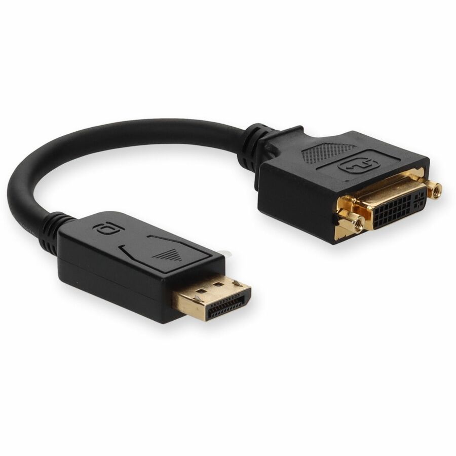 5PK DisplayPort 1.2 Male to DVI-I (29 pin) Female Black Active Adapters For Resolution Up to 1920x1200 (WUXGA)