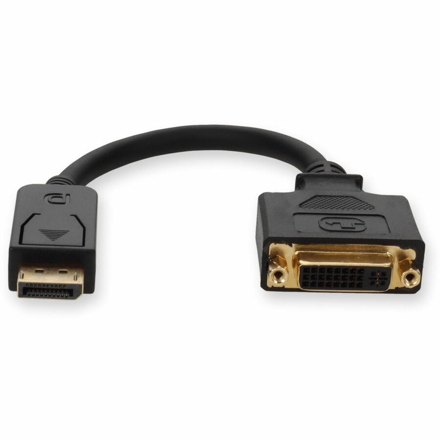 5PK DisplayPort 1.2 Male to DVI-I (29 pin) Female Black Active Adapters For Resolution Up to 1920x1200 (WUXGA)