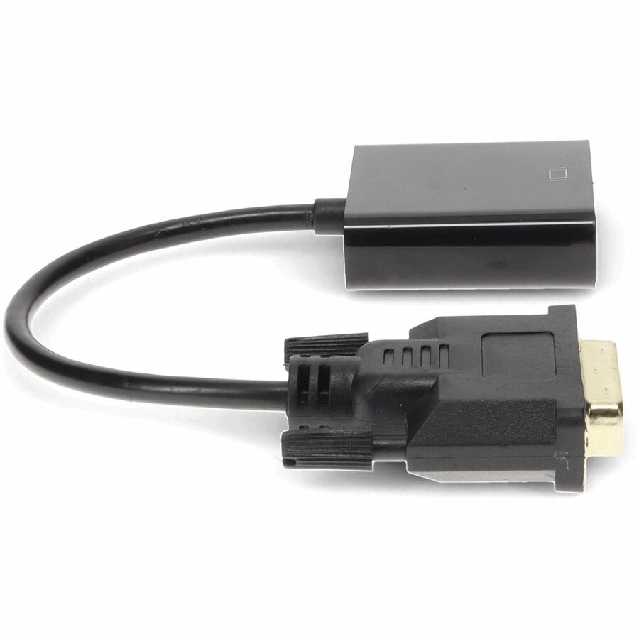 5PK DVI-D Single Link (18+1 pin) Male to VGA Female Black Active Adapters For Resolution Up to 1920x1200 (WUXGA)