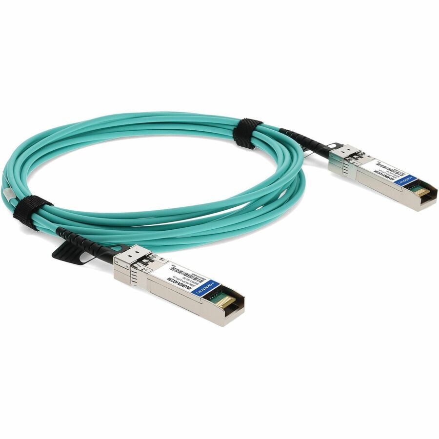 Brocade (Formerly) 10GE-SFPP-AOC-1501 to Dell AOC-SFP-10G-15M Compatible TAA Compliant 10GBase-AOC SFP+ to SFP+ Active Optical Cable (850nm, MMF, 15m)