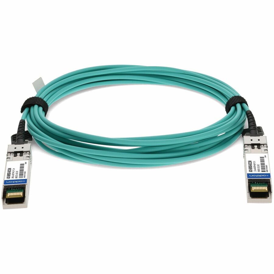 Brocade (Formerly) 10GE-SFPP-AOC-1501 to Dell AOC-SFP-10G-15M Compatible TAA Compliant 10GBase-AOC SFP+ to SFP+ Active Optical Cable (850nm, MMF, 15m)