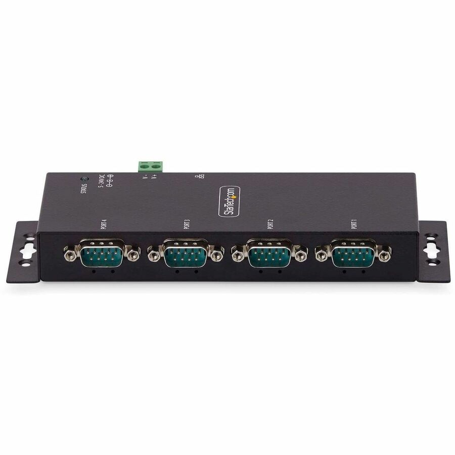 StarTech.com 4-Port Serial to Ethernet Adapter, IP Serial Device Server For Remote RS232 Devices, Wall/DIN Rail Mount, LAN To DB9 Converter