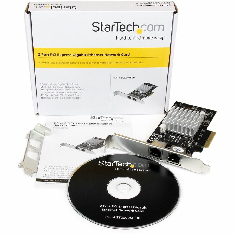 StarTech.com Dual Port PCI Express (PCIe x4) Gigabit Ethernet Server Adapter Network Card - Intel i350 NIC